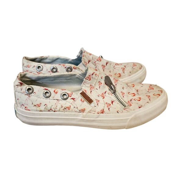 Blowfish Malibu Slip-on Sneakers Flamingo Print 5.5-6 - Picture 8 of 8